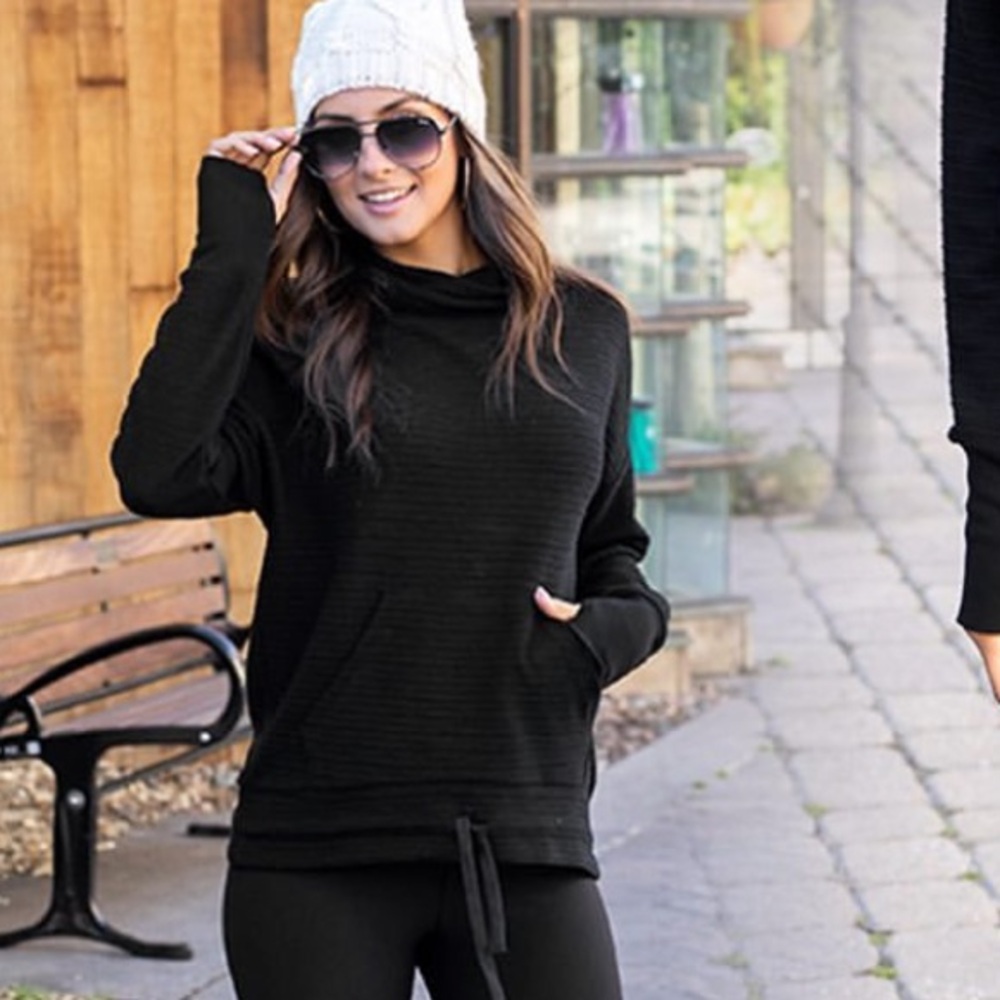 Grace & Lace Cowl Sweatshirt, Medium